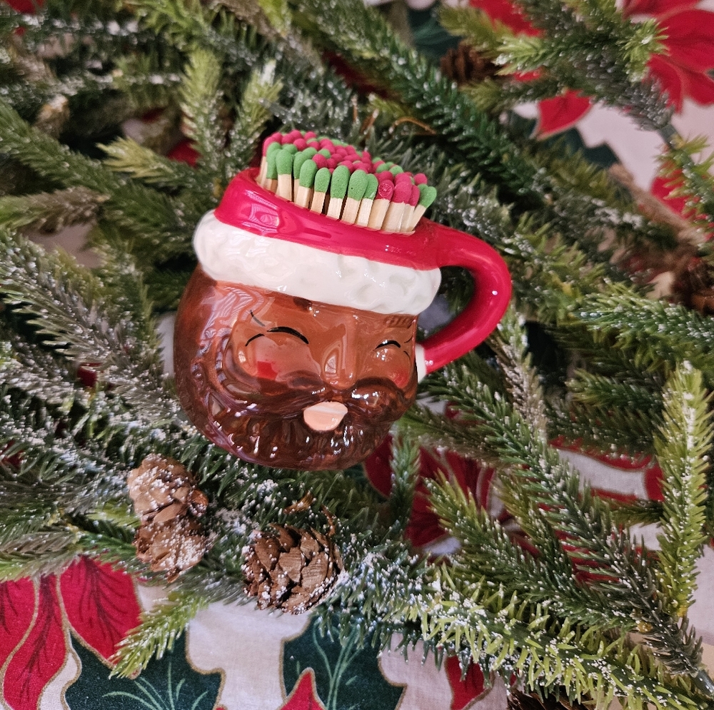 Mini Santa Mug with Matches and Striker